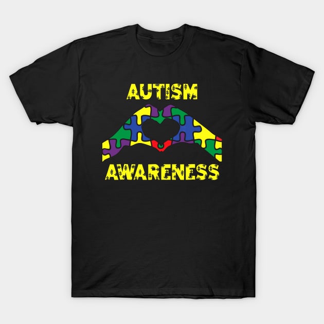 Autism Shirt Autism Awareness TShirt Love Is In Our Hands T-Shirt by Danielsmfbb